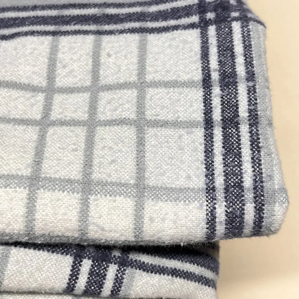 Ugg Cotton Flannel Twin Sheet Set Gray Blue Plaid